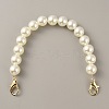 Resin Imitation Pearl Beaded Chain Purse Strap Extenders FIND-WH0143-96C-1