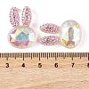Transparent Epoxy Resin Rabbit Head Decoden Cabochons CRES-M034-05B-3