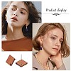 SUNNYCLUE 15 Pairs Walnut Wood Rhombus Stud Earring Findings EJEW-SC0001-30-5