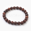 Natural Dyed Sandalwood Beads Stretch Bracelets BJEW-JB03843-2
