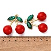 Brass Glass Pendants KK-D390-24G-3