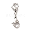 304 Stainless Steel Double Lobster Claw Clasps STAS-E178-01A-P-1