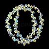 Electroplate Glass Beads Strands X-EGLA-D030-17T-1