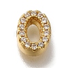 Rack Plating Brass Micro Pave Clear Cubic Zirconia Beads KK-G500-30G-O-1