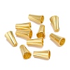 Golden Brass Bead Cone Caps X-KK-E362-G-3
