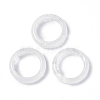 Natural Quartz Crystal Plain Band Ring RJEW-P044-01A-09-2