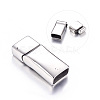 304 Stainless Steel Magnetic Clasps X-STAS-E055-11-1