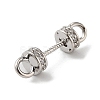 Brass Micro Pave Clear Cubic Zirconia Connector Charms KK-K361-01P-3
