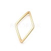 Brass Open Back Bezel Link Rings KK-B152-08D-G-1