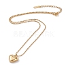 304 Stainless Steel Heart Pendant Necklaces NJEW-JN03268-2