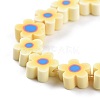 Handmade Flower Polymer Clay Beads Strands CLAY-M003-07C-3