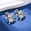 304 Stainless Steel Turtle Stud Earrings EJEW-Z135-02P-02-2