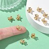 SHEGRACE Brass Clear Cubic Zirconia Beads XGRQ4G675-684G-4