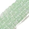 Transparent Crackle Glass Beads Strands GLAA-D025-01C-1
