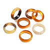 Dyed & Heated Natural Striped Agate/Banded Agate Finger Rings for Women RJEW-Z075-02T-1