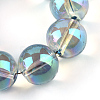 Electroplate Glass Beads Strands EGLA-Q062-4mm-A01-4