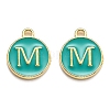 Golden Plated Alloy Enamel Charms X-ENAM-Q437-15M-1