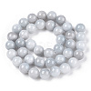 Natural Dyed Yellow Jade Beads Strands G-R271-10mm-YXS18-01-2