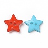 2-Hole Acrylic Star 12MM Sweater Kids Clothes Findings X-BUTT-E053-M-2