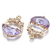 Faceted Transparent Glass Pendants GLAA-T020-18D-3