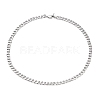 Non-Tarnish Men's 304 Stainless Steel Cuban Link Chain Necklaces X-NJEW-JN03170-01-3