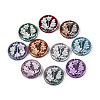 Baking Paint Transparent Glass Beads DGLA-N018-24B-1