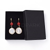 Natural Baroque Pearl Keshi Pearl Dangle Earrings EJEW-JE03907-5