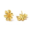 Rack Plating Brass Flower Stud Earrings for Women EJEW-F288-17G-2