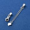 925 Sterling Silver Curb Chain Extender STER-G039-03D-S-2