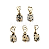 Natural Dalmatian Jasper Pendants STAS-Z129-01G-06-1