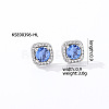 Elegant Zircon Square Stud Earrings for Women TY1635-13-1