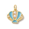 Rack Plating Brass Enamel Pendants KK-Z056-35G-02-1