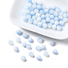 Two Tone Opaque Baking Paint Glass Beads Strands DGLA-YW0001-18C-1