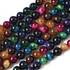 Natural Tiger Eye Beads Strands X-G-G101-6mm-6-5