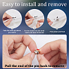 60Pcs 2 Colors Flat Round Alloy Cufflinks DIY-CY0002-51-6