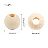 Unfinished Natural Wood European Beads WOOD-PH0009-04E-5