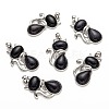 Synthetic Blue Goldstone Kitten Pendants X-G-P352-B03-1