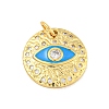 Rack Plating Brass Micro Pave Cubic Zirconia Pendants KK-P277-26G-2