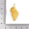 Shell Shape Brass ABS Imitation Pearl Pendants KK-I352-04D-G-3