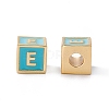 Rack Plating Brass Enamel Beads KK-B060-04G-06E-1