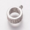 Brass Cubic Zirconia Tube Bails KK-P134-63P-1