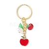 9Pcs 9 Styles Alloy Enamel with Acrylic Banana Strawberry Pineapple Fruit Keychians KEYC-JKC01348-3