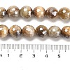 Electroplated Natural Tiger Eye Round Beads Strands G-L598-A04-03-5