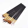 Wood Handle Paint Brushes Set TOOL-WH0119-22-1