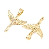 Easter Brass Micro Pave Clear Cubic Zirconia Pendants ZIRC-F148-14B-G-2