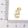 Brass Micro Pave Clear Cubic Zirconia Charms KK-G544-04G-05-3