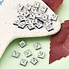 Brass Rhinestone Spacer Beads X-RSB072-3
