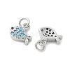 Brass Micro Pave Cubic Zirconia Pendants KK-U056-19P-2