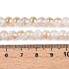 Electroplated Crackle Glass Beads Strands X-EGLA-N014-6mm-02-4
