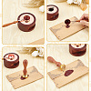 Brass Wax Seal Stamps with Wood Handle AJEW-WH0412-0332-3